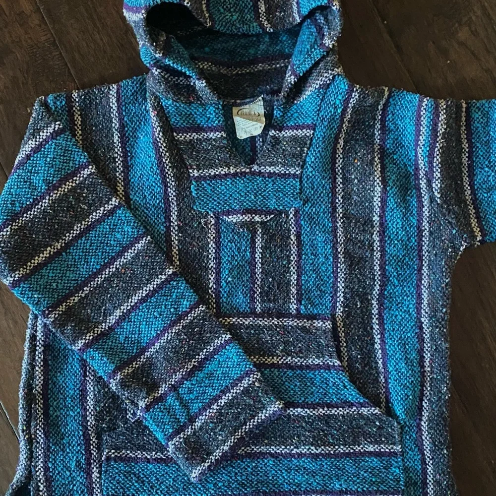 Vintage Baja Drug Rug Hoodie (SIZE SMALL) AUTHENTIC - Picture 1 of 5